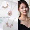 Rose Heart Pendant Necklace